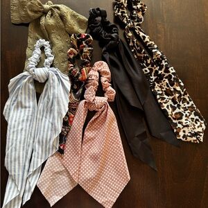 Stylish Hair Scrunchies Set - Multicolor